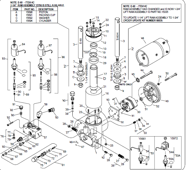 Meyer Quick Lift Power Unit Service Manual E60 E60H