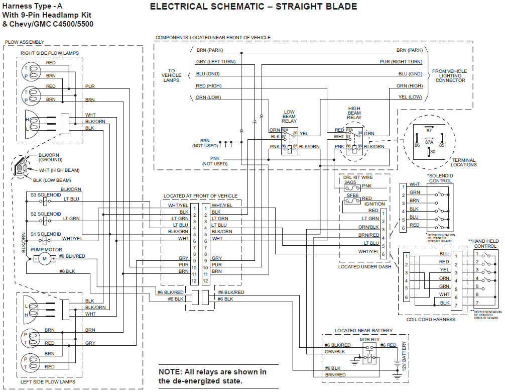 64149 2003 + Later C4500 C5500 Western Unimount Headlight ... meyer plow wiring plug diagram 