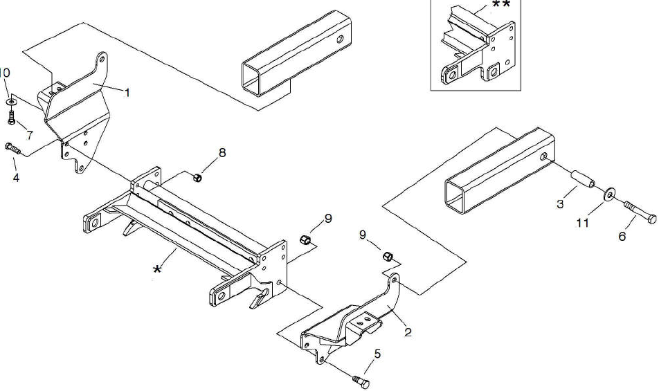 Meyer 17160 Ez Plus Plow Mount 2000 2006 Toyota Tundra Mdii