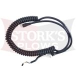 96464 Western Fisher Snowex Blizzard 4 Pin Handheld Control Harness White Plug Straight Blade V Plow