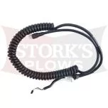 96464 Western Fisher Snowex Blizzard 4 Pin Handheld Control Harness White Plug Straight Blade V Plow