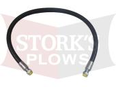 49469 Factory PS Angle Ram Hose Western Ultramount Wide Out  3/8 x 32 w/F JIC Ends Snowex 52534 Fisher 44866