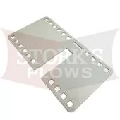 51240 Stainless Steel Long Grille Harness Mount Plate Plug Storage Bracket Western Fisher Blizzard SnowEx