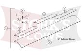52094 Fisher HD2 HDX 10" 7.5' Rubber Deflector Kit