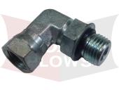 56723 90 Elbow 9/16" O Ring Male to 1/4 Pipe Female Fisher Western Fitting Boss HYD01620