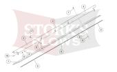 SnowEx Rubber Deflector Kit for 8611SS 8611PP Power Plow Snowplow 84520