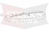 96142 Hopper Lid Assembly Western Fisher 2500 Blizzard LP-10 Salt Spreader Tailgate 96059