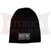 Black Western Plows Cuff Beanie Winter Hat