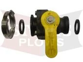 76145 SnowEx LiquiMaxx Brine Pump Ball Valve Kit 2" Flange Quick-Disconnect QDC