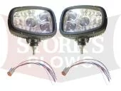 1312000 Aftermarket LED Heated Plow Lights Heavy Duty Snow Headlight Set