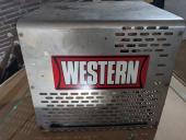 68501 Western Stainless Steel Salt Spreader Gas Engine Cover Steel Regular Capacity 