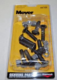 08184 Meyer Cutting Edge Bolt Kit 9 x 1/2 x 2" Carriage Bolts Black