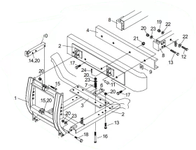 16500 Meyer Tilt Cab Bumper Mount HM Snow Plow Tilt Lift Frame Class 4-7 Trucks