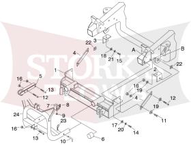 18111 Meyer EZ Classic Tube Plow Mount 1998-2005 Nissan King Cab 4x4