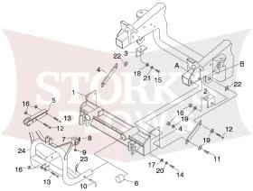 18111 Meyer EZ Classic Tube Plow Mount 1998-2005 Nissan King Cab 4x4
