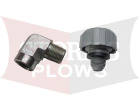 22344K Fisher Western 90 Degree Elbow w/Breather Cap Hydraulic Service Kit 21727 21726