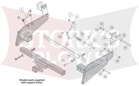 27936 Under-Frame Mount Brackets Western ProFlo, Fisher Speed-Caster Spreader Dodge Ram 2500 HD 3500 2003-09