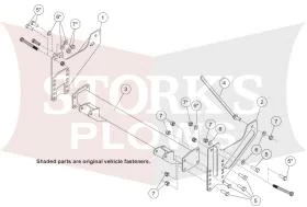 31554-1 Plow Mount 2019-2026 "All New" Chevy GM Silverado Sierra K1500 Western Suburbanite Defender Fisher HS SnowEx 6800LT 7200LT