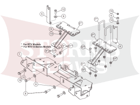35133-1 Mount 09-23 Kubota RTV X-Series 900 1140 Western Impact Fisher Trailblazer SnowEx V-Plow