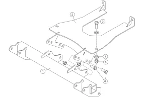 35172 Mount 24+ Polaris Ranger 1500 Western Impact Fisher Trailblazer SnowEx V-Plow