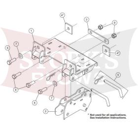 35203 Kubota RTV 400 / 500 / 520 2010-24 Mid Size Plow Mount Western Fisher Snowex