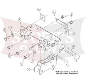 35203 Kubota RTV 400 / 500 / 520 2010-24 Mid Size Plow Mount Western Fisher Snowex