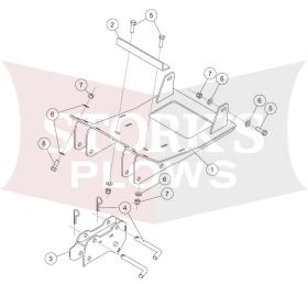 35207 Yamaha Wolverine 2017-22 Mid Size Plow Mount Western Fisher Snowex