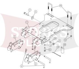 35208 2017-24 Cub Cadet Challenger 550 750 Mid Size Plow Mount Western Fisher SnowEx