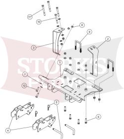35210 17-24 Honda Pioneer 700 Mid Size Plow Mount Western Fisher Snowex