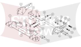 35300 Tractor Mount 15+ John Deere 1023E 1025R Series Western Impact Fisher Trailblazer SnowEx V-Plow