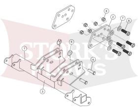35303 Tractor Mount B Series Kubota Western Impact Fisher Trailblazer SnowEx V-Plow