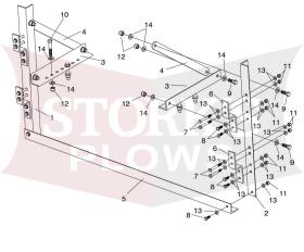 35400 Meyer Blaster 750 750S Tailgate Spreader Flatbed Mount 