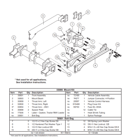 33656 Tractor Mount Kubota L2501, 3301, 3901 Western SnowEx