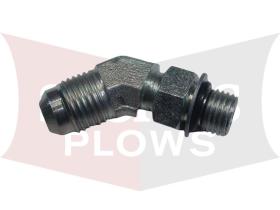 41093 Elbow 45 Deg 7/16-20 to 9/16 ORB X Fitting Pump Cylinder Male Western Fisher SnowEx UTV V Plow