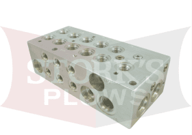 B60354 810SS Blizzard Empty Manifold Block with Cross Port Relief.