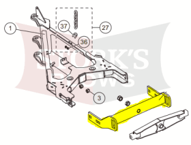 44557-2 Western Push Frame Ultramount MVP Plus, MVP3  V Plow