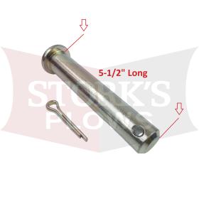 50677 1" x 5.5" Clevis Pin Western Clevis Pin Wide Out Quadrant to Plow