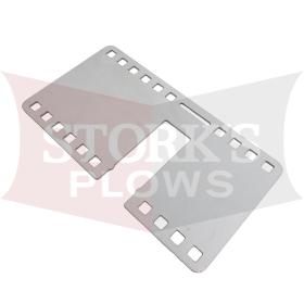 51250 Stainless Steel LED Light Plug Grille Harness Mount Plate Storage Bracket Western Fisher SnowEx