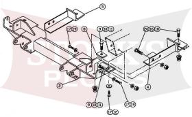 52549-MKPB Arctic Plow Mount 1999-2002 Chevy GMC 2500 3500 Frame Hitch