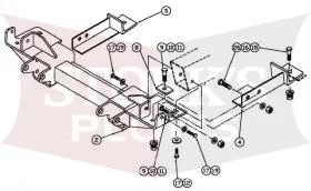 52549-MKPB Arctic Plow Mount 1999-2002 Chevy GMC 2500 3500 Frame Hitch