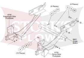 7124 Fisher MM Mount Kit Dodge W150 W250 W350 Ram Charger