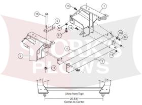 7158 Fisher Plow Minute Mount Toyota Tacoma 1995-2000 25-5/8"