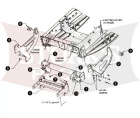 17199 Meyer EZ Plus / MDII Plow Mount 2019+ GMC 4500/5500 4x4