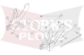 7180 2006-08 Dodge Ram 1500 Fisher Plow Mount