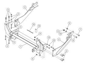 7187-1 Fisher Plow Mount 2008-2015 Ford F650 1 International 4000 Series