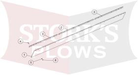 84517 SnowEx Rubber Deflector Kit for 8' 8'6" 9' RD HD Snow Plows