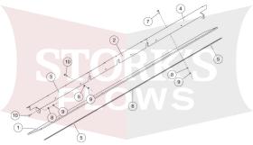 84519 SnowEx Rubber Snow Deflector Kit for 8100SS 8100 Power Plow Snowplow