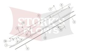 SnowEx Rubber Deflector Kit for 8611SS 8611PP Power Plow Snowplow 84520