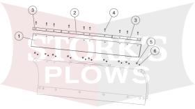 84986 Western 6' Impact Rubber Snow Deflector Kit for UTV Straight Blade Plow