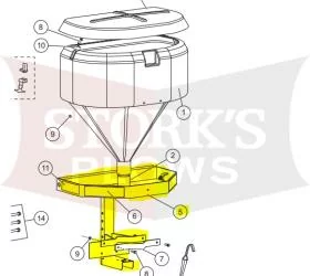 95310 Main Frame For Western / Fisher 500 Low Profile Spreader Tailgate 